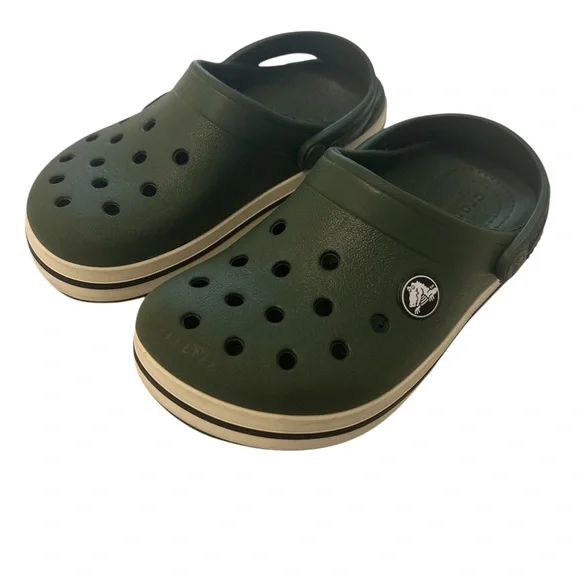 Crocs Crocband Slip On Clogs Forest Green Shoes Size c11 c 11 Little Kids Boys - Picture 5 of 10